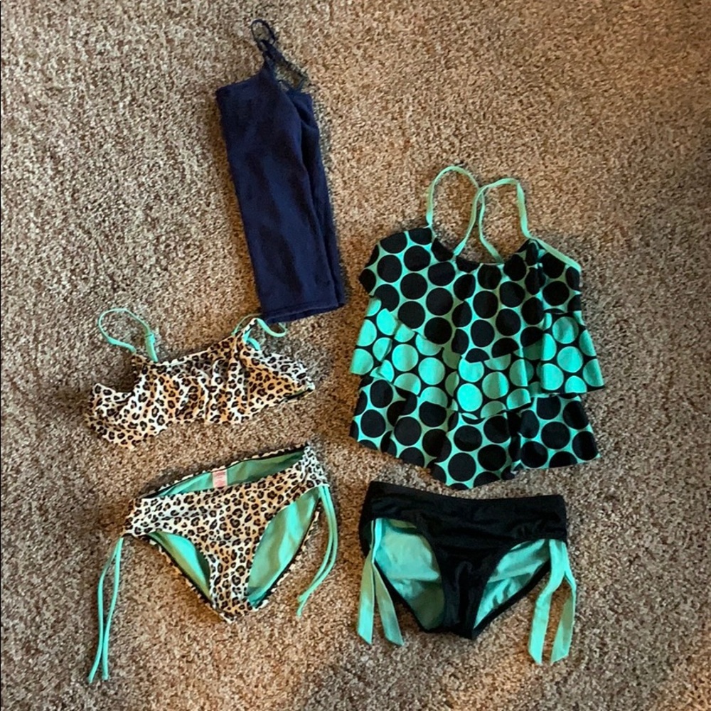 Justice girls swim suits and tank